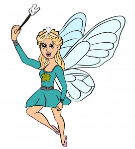 Ashy tooth fairy coloured in